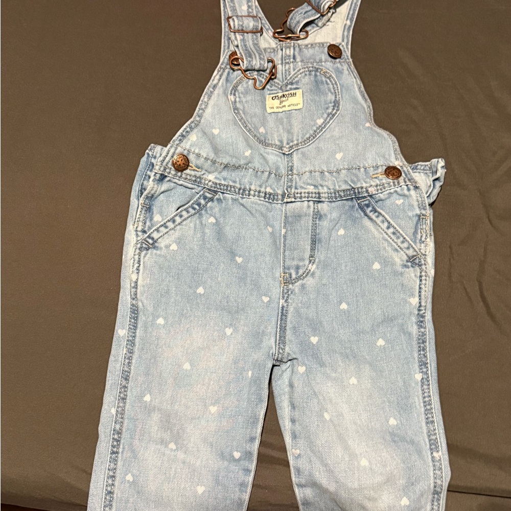 OshKosh B'gosh Blue Overalls with White Patterns